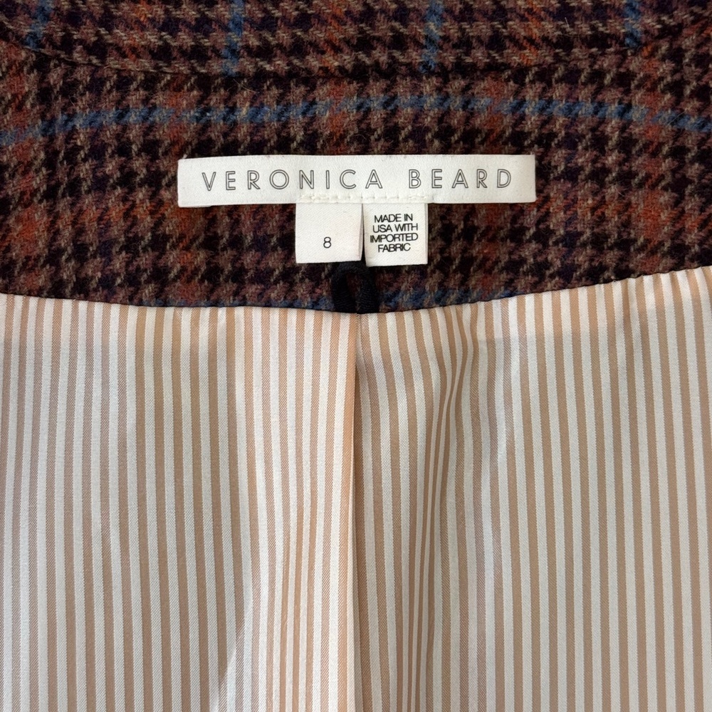 Veronica Beard Dickey Miller Plaid Wool-Blend Blazer Jacket - Picture 8 of 9